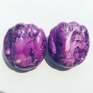 💜Passion Tulips Resin Earrings